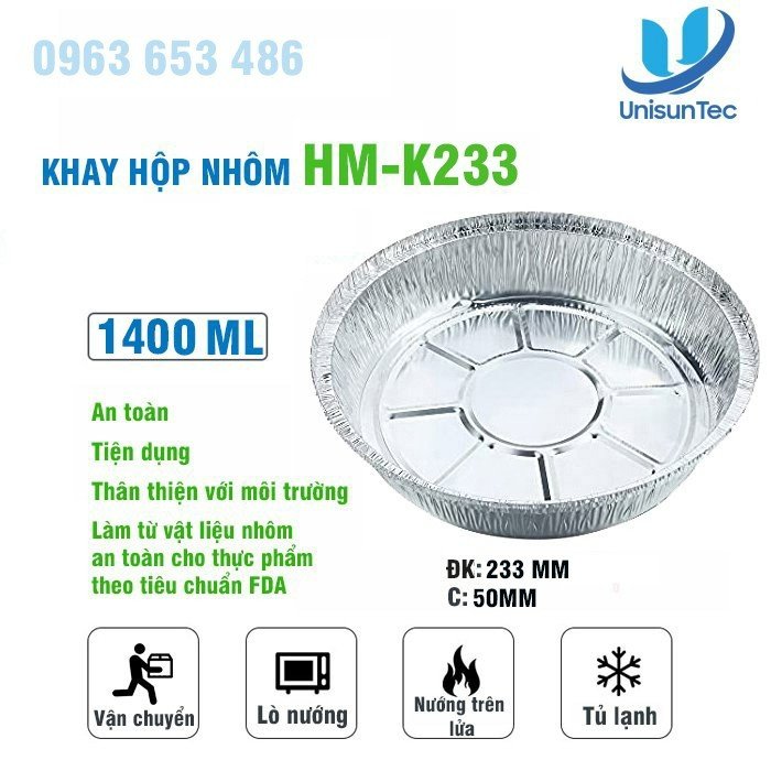 Khay nhôm 1400ml