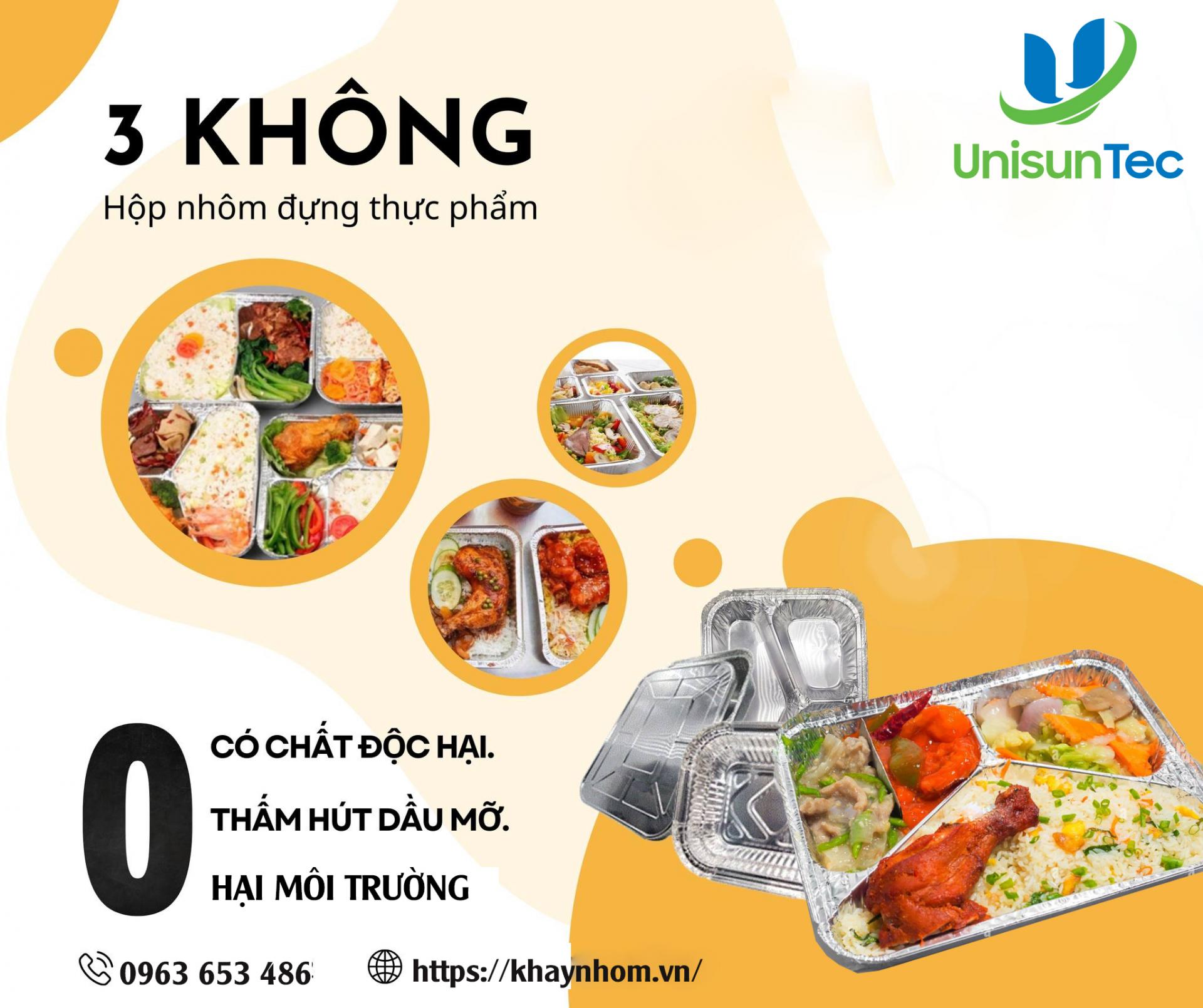 Khay nhôm đựng thức ăn