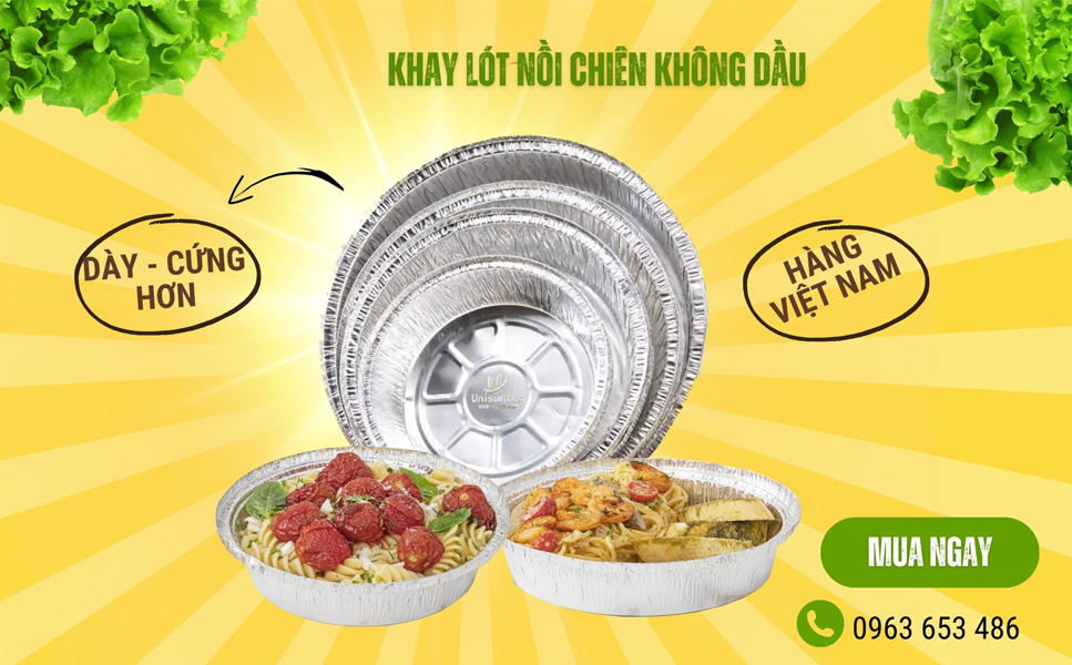Lót giấy bạc nồi chiên không dầu