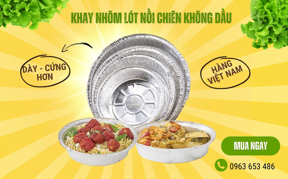 Cách lót giấy bạc nồi chiên không dầu